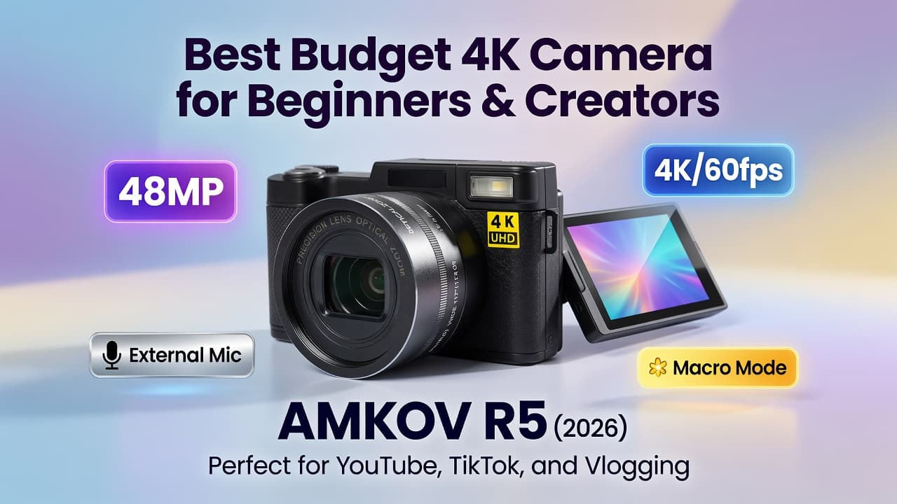 AMKOV R5 Camera Review (2026): Best Budget 4K Camera Under $200 for Beginners & Creators